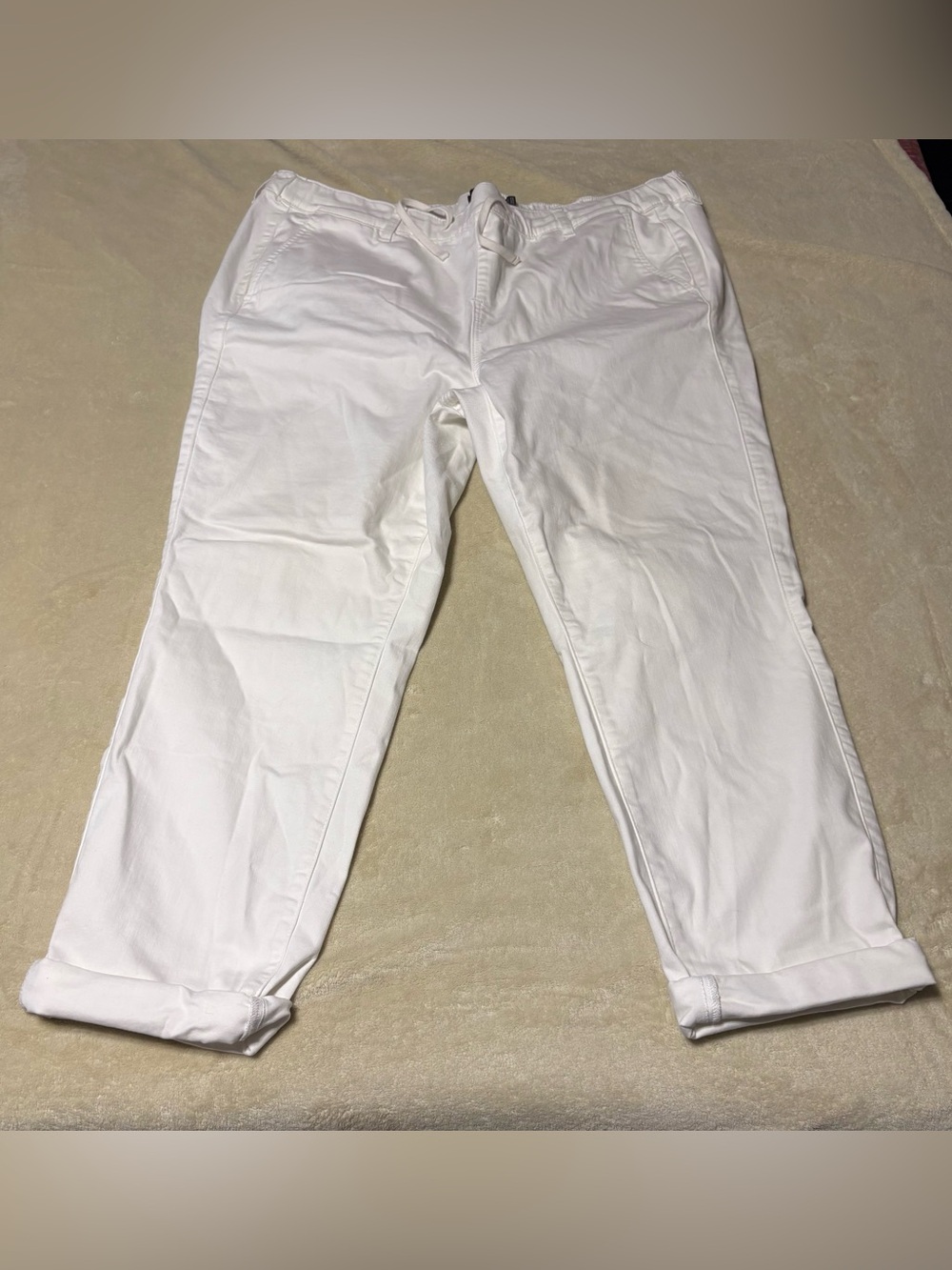 torrid White Cropped Drawstring Pants